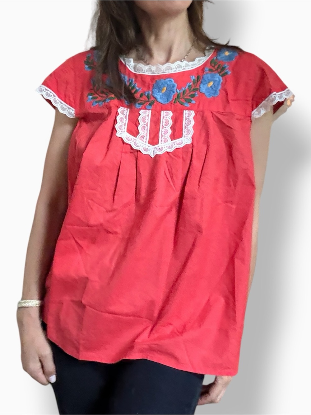 Tracy Feith x Target Embroidered Peasant Boho Blouse